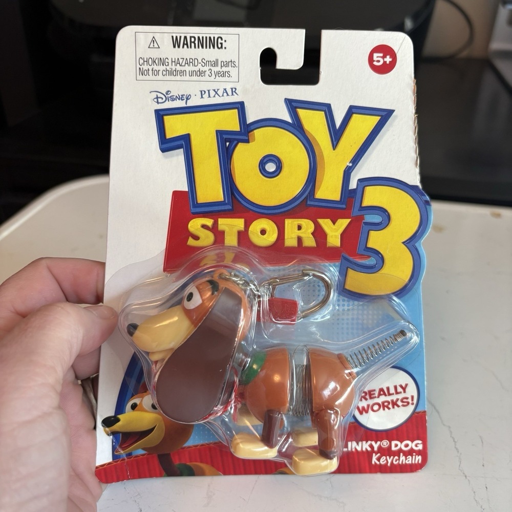 Toy Story 3 Slinky Dog Keychain Disney Pixar #1805 Basic Fun 2010